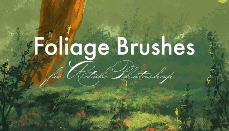 براش های برگ سبز درختان   Foliage Brushes Photoshop