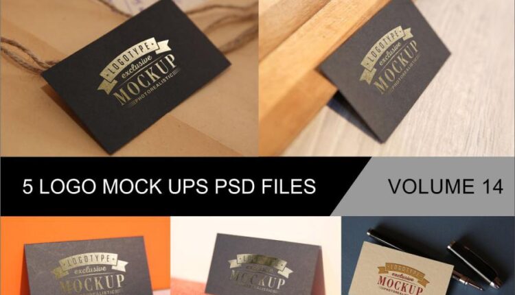 موکاپ کارت ویزیت طلاکوب و یووی موضعی   Photo Mock ups