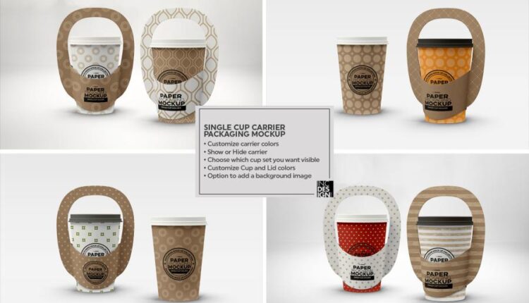 موکاپ لیوان کاغذی   Single Cup Paper Mockup