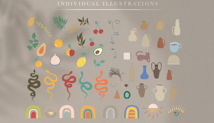 مجموعه طرح وکتور و تصاویر کلیپ آرت   Wagga Wagga Collection