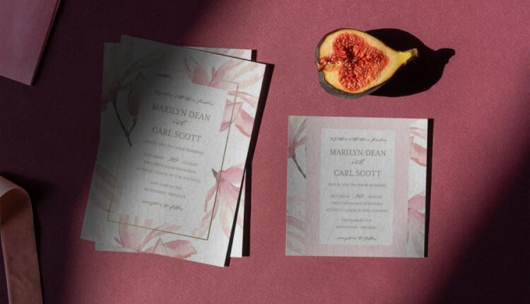 موکاپ کارت عروسی شیک و زیبا   Wedding Day Mock Up