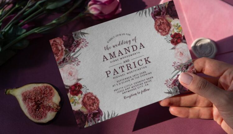 موکاپ کارت عروسی شیک و زیبا   Wedding Day Mock Up