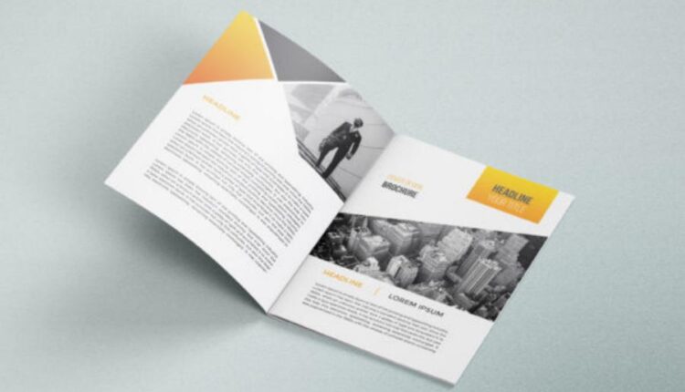 طرح لایه باز بروشور شرکتی دو لت   Business Brochure Template