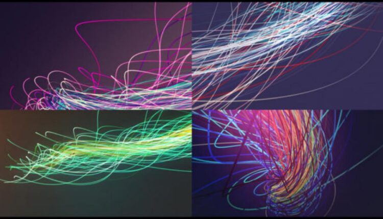 بک گراند های زیبای خط های نورانی   Colorful Lines Background