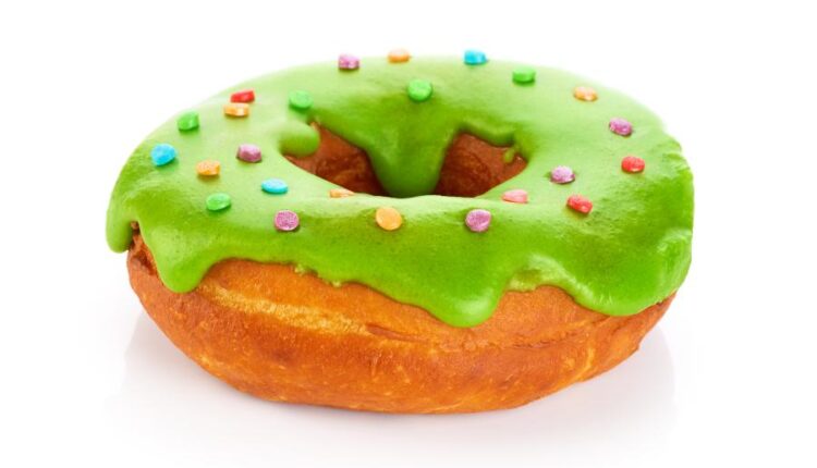 عکس استوک دونات شکلاتی و خامه ای   Donuts chocolate