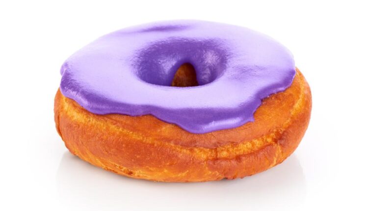 عکس استوک دونات شکلاتی و خامه ای   Donuts chocolate