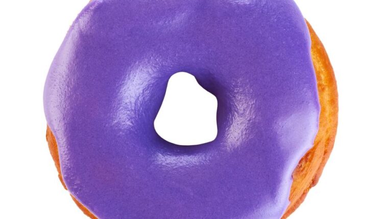 عکس استوک دونات شکلاتی و خامه ای   Donuts chocolate