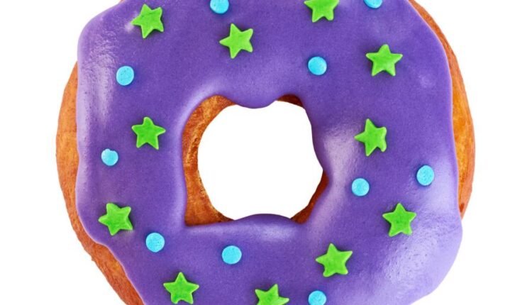 عکس استوک دونات شکلاتی و خامه ای   Donuts chocolate