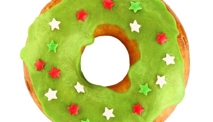 عکس استوک دونات شکلاتی و خامه ای   Donuts chocolate