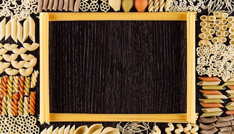 عکس استوک ماکارونی و پاستا   Italian Pasta Background