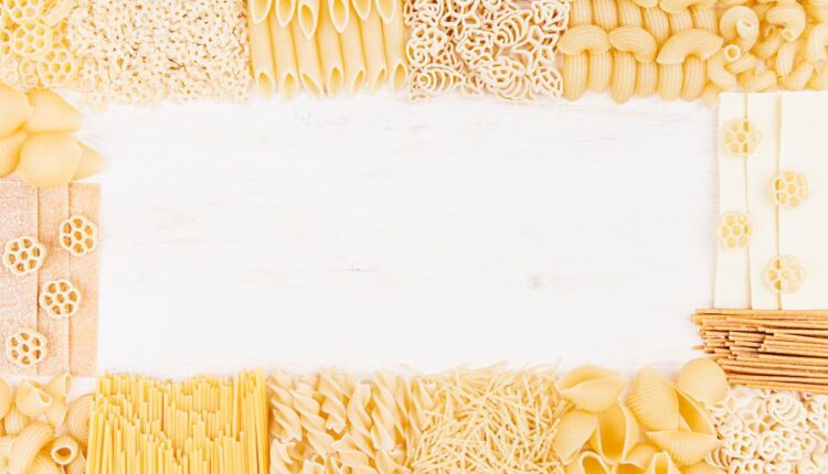عکس استوک ماکارونی و پاستا   Italian Pasta Background
