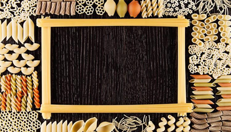 عکس استوک ماکارونی و پاستا   Italian Pasta Background