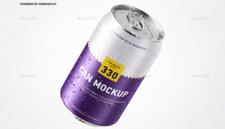 موکاپ قوطی نوشابه   330ml Can Mockup Set