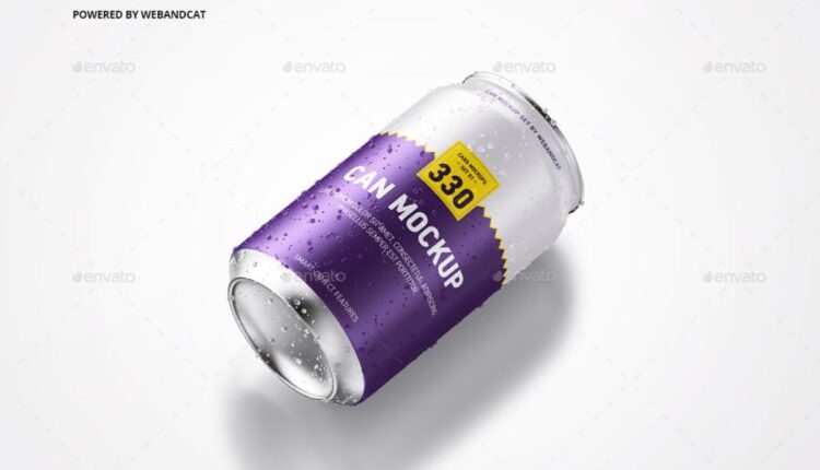 موکاپ قوطی نوشابه   330ml Can Mockup Set