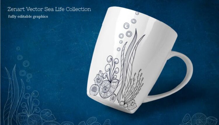 مجموعه کلیپ آرت موجودات دریایی   Zenart Vector Sea