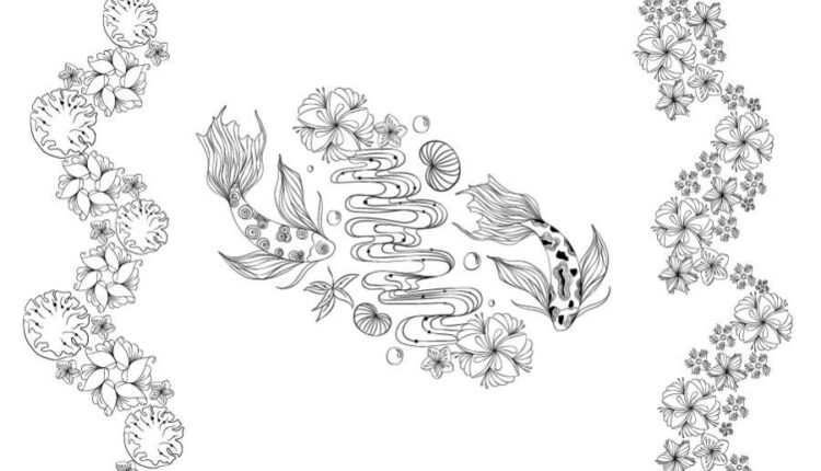 مجموعه وکتور عناصر طراحی و تزئینی ژاپنی   Zenart Japanese