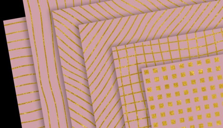 پترن های طلایی به صورت عکس و پی ان جی   Gold Patterns