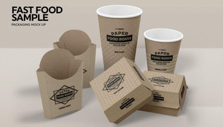 موکاپ های بسته بندی مقوایی غذا   Bags Packaging Mockup