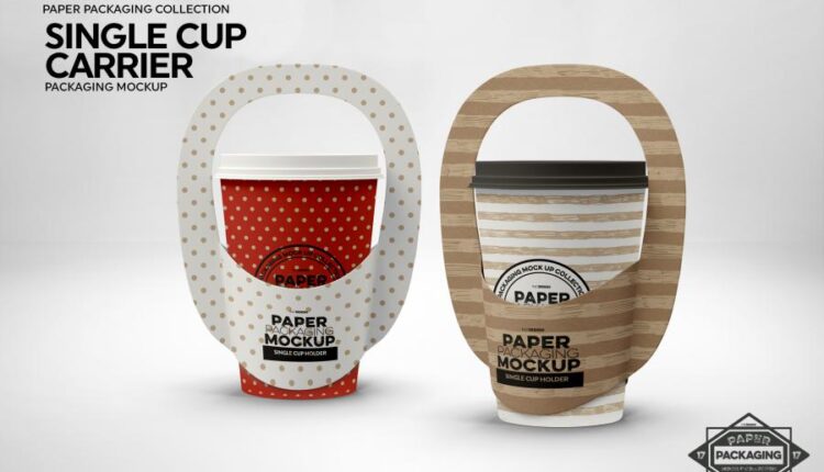 موکاپ لیوان کاغذی   Single Cup Paper Mockup