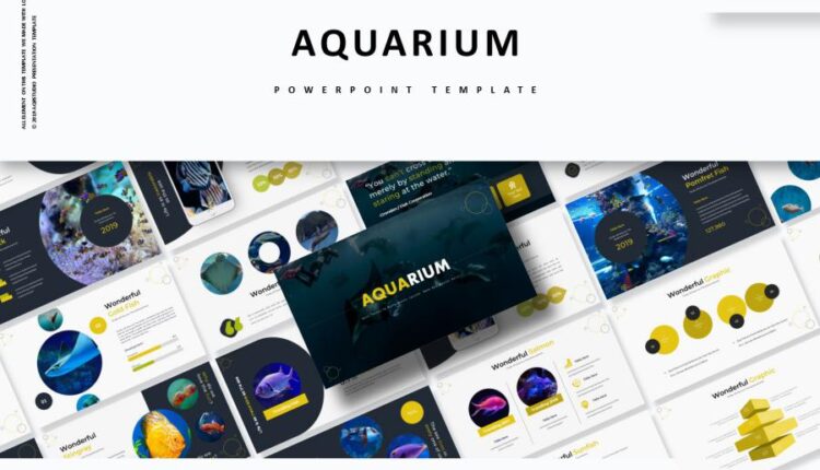 قالب آماده اسلاید پاورپوینت آکواریوم   Aquarium Powerpoint