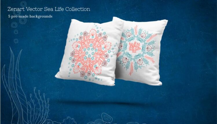 مجموعه کلیپ آرت موجودات دریایی   Zenart Vector Sea