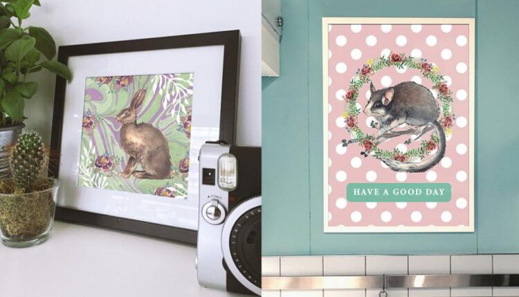 مجموعه کلیپ آرت عناصر طراحی جنگل   Wild Forest Watercolor