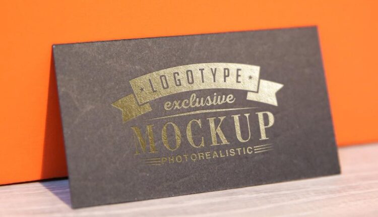 موکاپ کارت ویزیت طلاکوب و یووی موضعی   Photo Mock ups