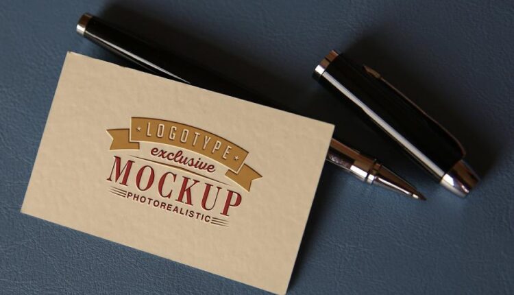 موکاپ کارت ویزیت طلاکوب و یووی موضعی   Photo Mock ups