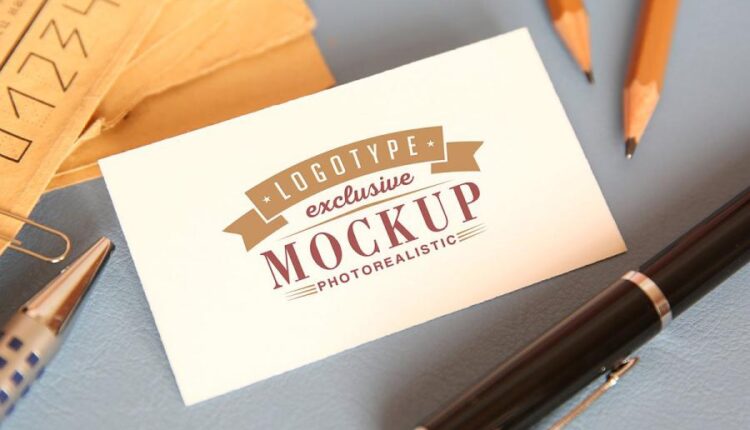 موکاپ کارت ویزیت سلفون   Photo Realistic Mock ups Set of 5