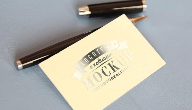 موکاپ کارت ویزیت سلفون   Photo Realistic Mock ups Set of 5