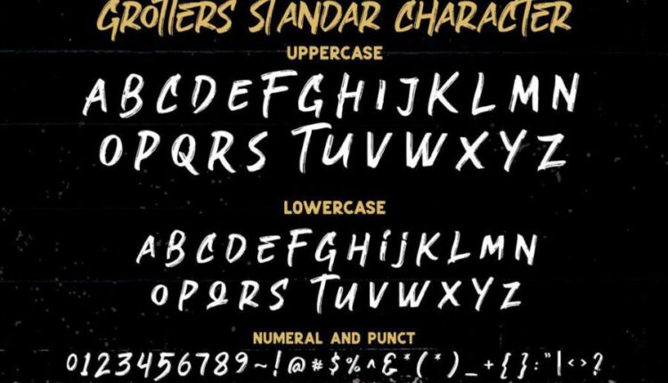 فونت انگلیسی دست نویس گروترز   Grotters Font