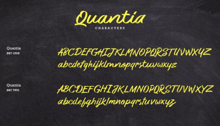 فونت انگلیسی نمایشی کوانتیا   Quantia Font