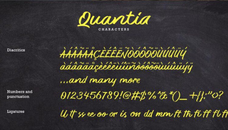 فونت انگلیسی نمایشی کوانتیا   Quantia Font