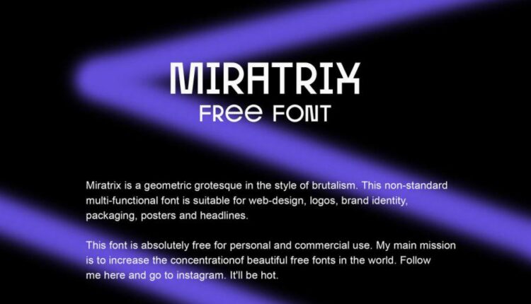 فونت انگلیسی نمایشی میراتریکس   Miratrix Font