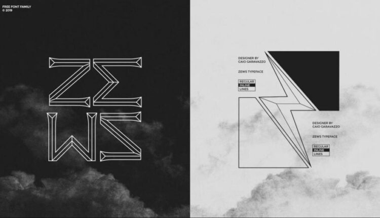 فونت انگلیسی نمایشی زیوس   Zews Font family