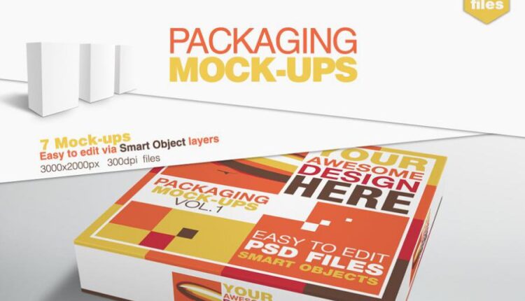 موکاپ بسته بندی جعبه ای   Packaging Mock ups