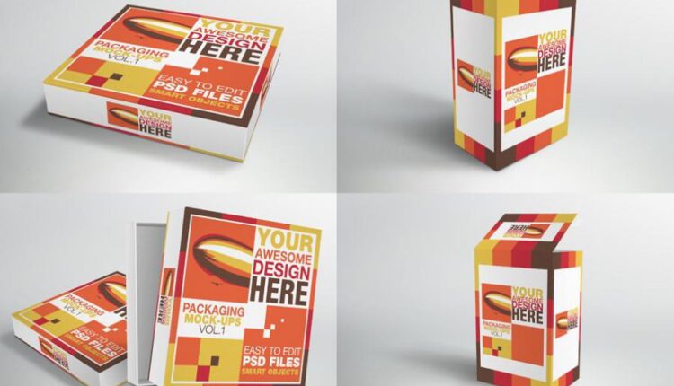 موکاپ بسته بندی جعبه ای   Packaging Mock ups