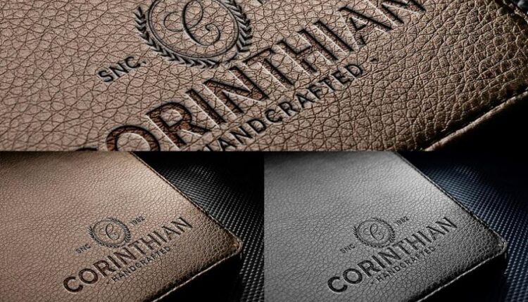 موکاپ لوگو به صورت حک شده   CM   Logo Mock ups