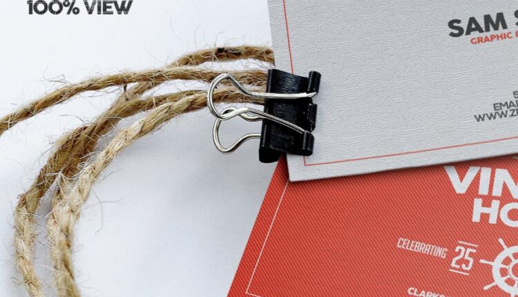 موکاپ کارت ویزیت جنس کتان   Business Card Mock ups