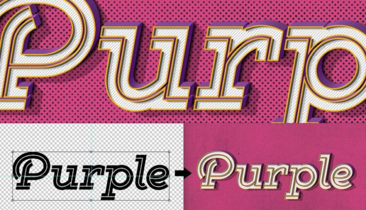 افکت های نوشته به حالت سه بعدی   CM   Vintage Text Effects Vol.4