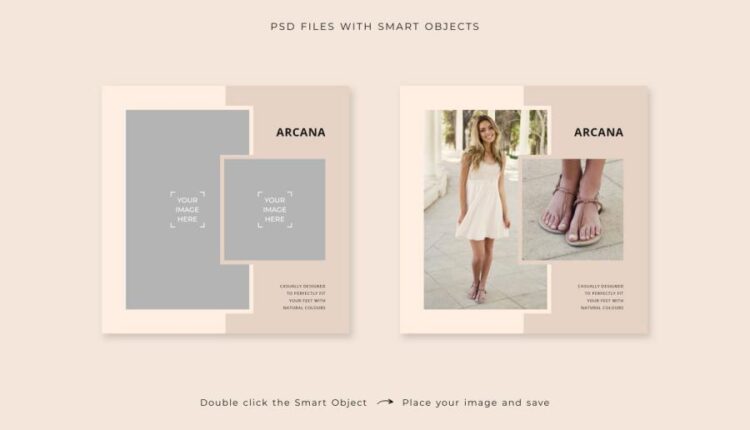 قالب های لایه باز آماده پست و استوری  اینستاگرام با موضوع فشن