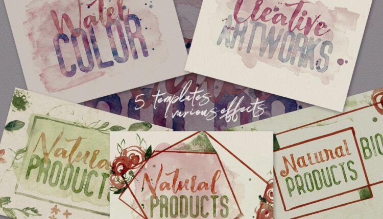 فایل لایه باز ساخت تصاویر آبرنگی   Watercolor Creator