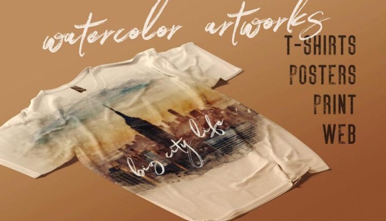 فایل لایه باز ساخت تصاویر آبرنگی   Watercolor Creator