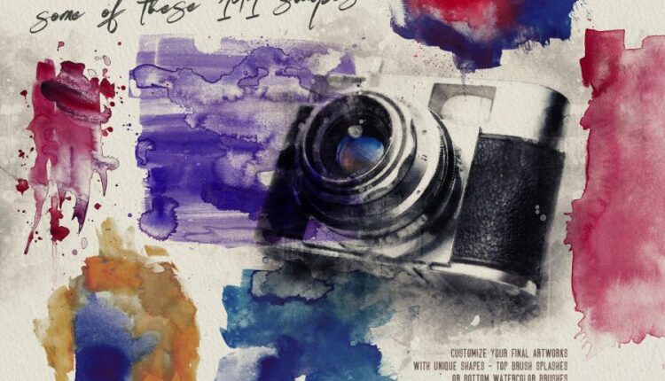 فایل لایه باز ساخت تصاویر آبرنگی   Watercolor Creator