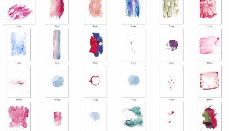 فایل لایه باز ساخت تصاویر آبرنگی   Watercolor Creator