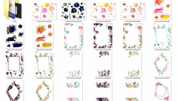 فایل لایه باز ساخت تصاویر آبرنگی   Watercolor Creator