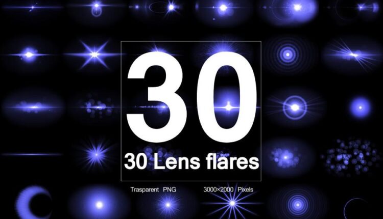 افکت نور لنز   Optical Flares 30 Lens flares