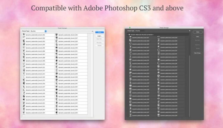 50 براش آبرنگی برای فتوشاپ   Watercolor Brush