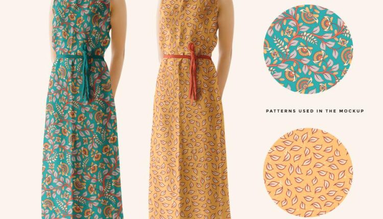 موکاپ لباس مجلسی تابستانی   Women’s Dress Mockup