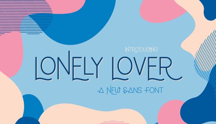 فونت انگلیسی فانتزی تنهای عاشق   Lonely Lover Font
